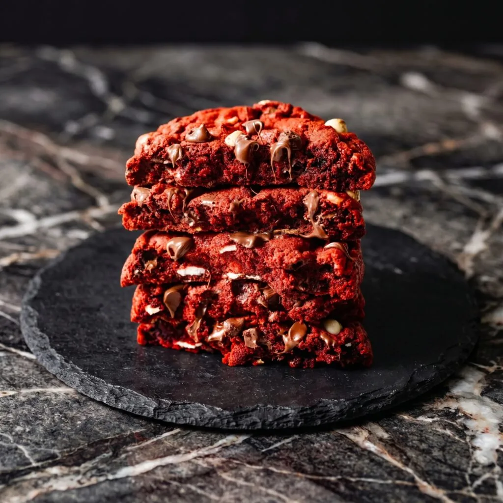 Red Velvet Cookies with White Chocolate Chips